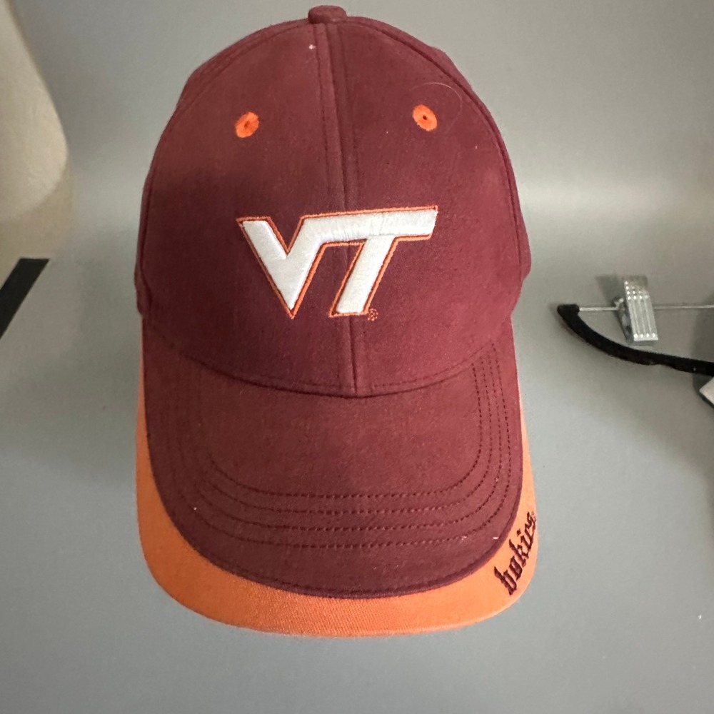 Gear For Sports Virginia Tech Hokies Hat Maroon Orange Adjustable VT Cap
